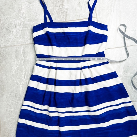 Ann Taylor Blue Striped Strappy Sundress Size 10 - Picture 4 of 7